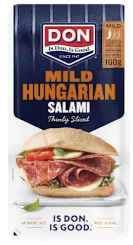 Don Salami Hung Mild Slcd 160g