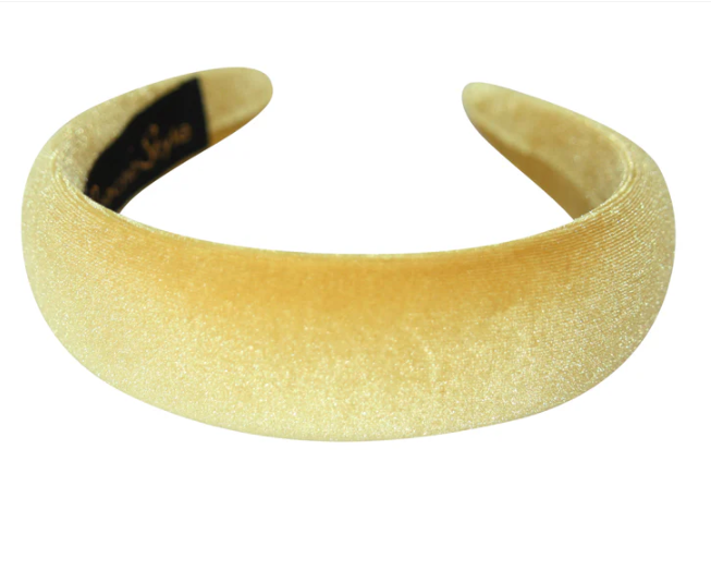 Panache Style Velvet Padded Headband Mustard