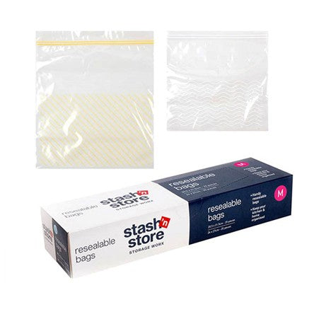 Stash N Store Resealable Bags Medium 50pk