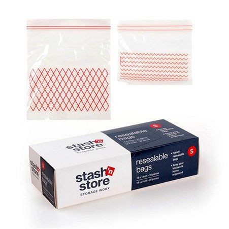 Stash N Store Resealable Bags Small 60pk