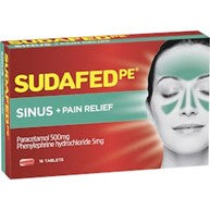 Sudafed PE Sinus & Pain Relief 16pk