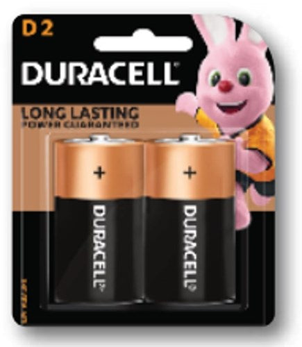 Duracell Alkaline Batteries D 2pk