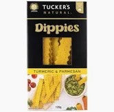 Tuckers Dippies Crackers Turmeric & Parmesan 120g