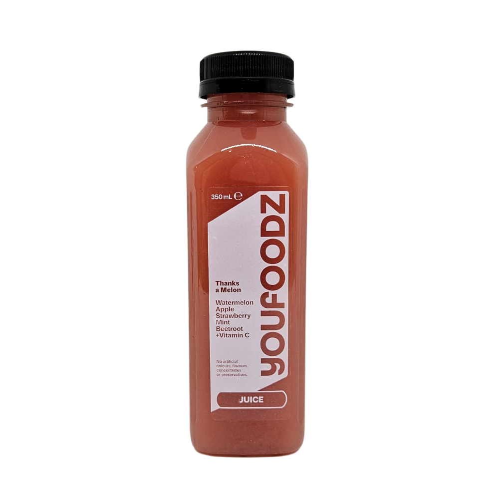 YouFoodz Thanks A Melon Watermelon, Apple, Strawberry, Mint, Beetroot + Vit C 350ml