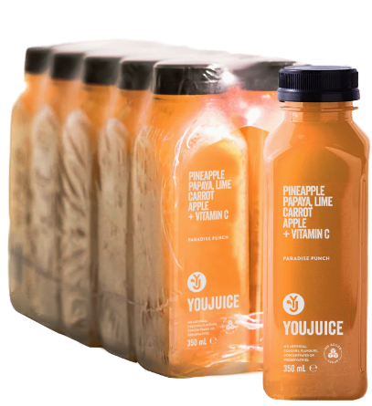 Youjuice Paradise Punch Pineapple Papaya Lime Carrot Apple 350ml