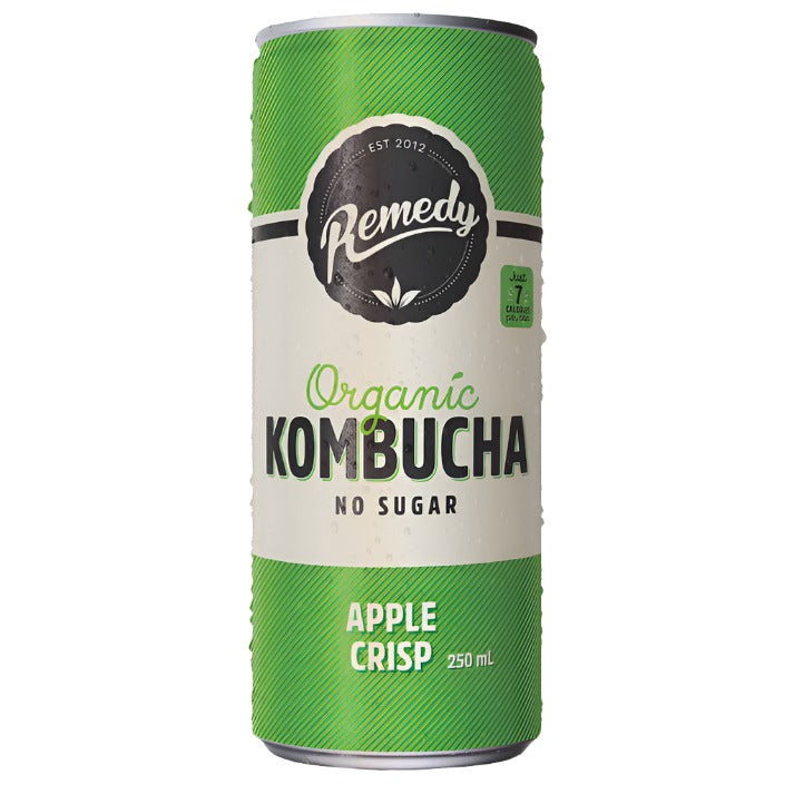 Remedy Kombucha Apple Crisp 250ml 4pk