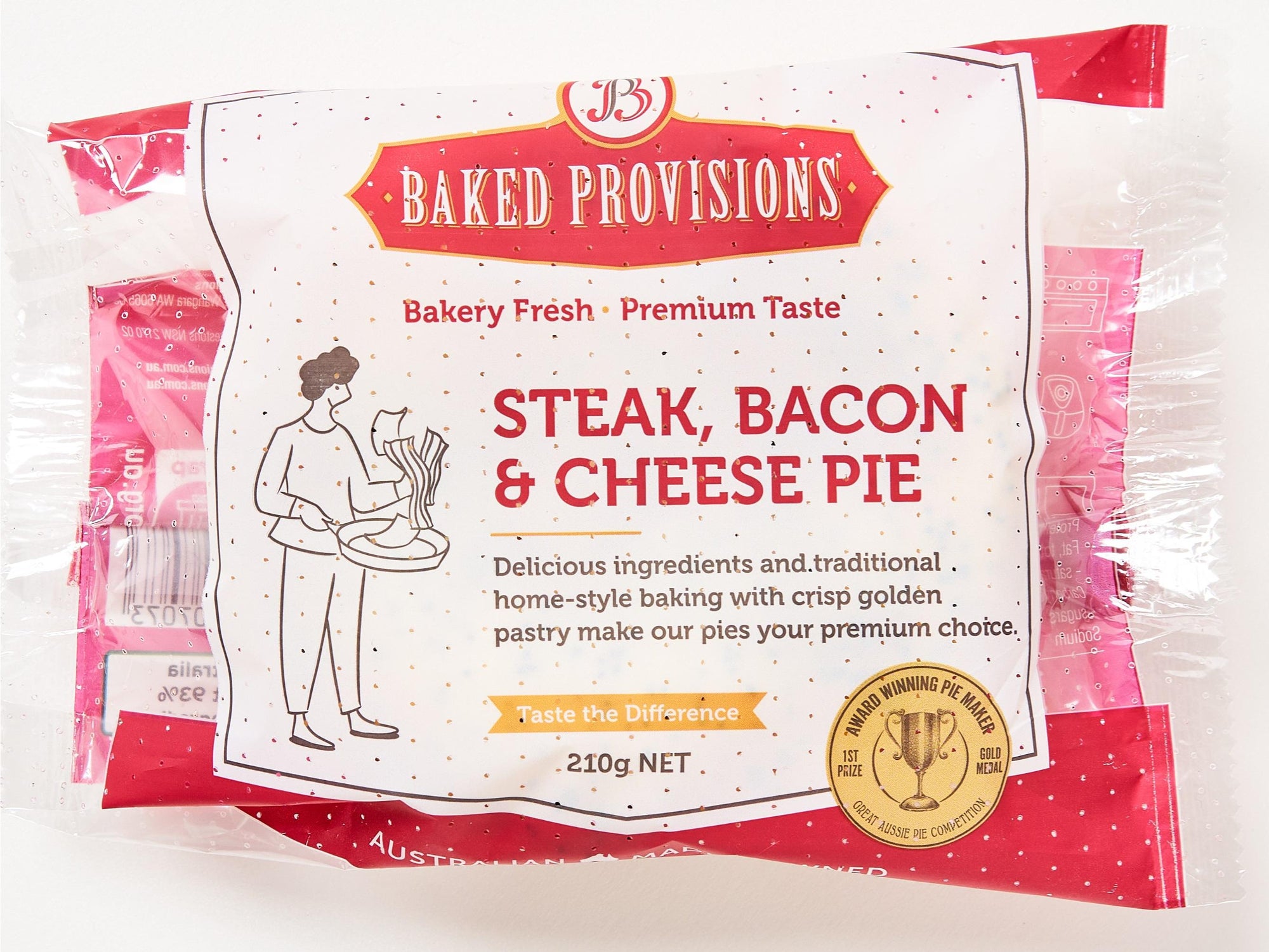 Baked Provisions Steak Bacon Cheese Pie Perforated 210g