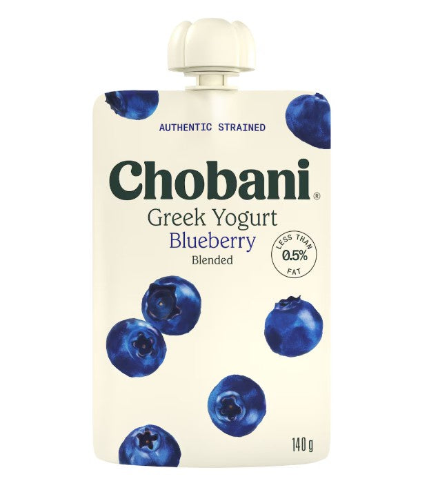 Chobani Greek Yoghurt Pouch Blueberry 140g