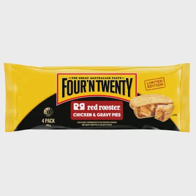 Four 'n Twenty Red Rooster Chicken & Gravy Pie 700g 4pk