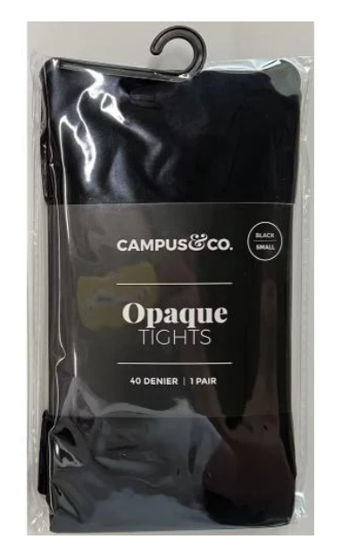 Campus & Co Microfibre Tights Opaque Black Girls Small