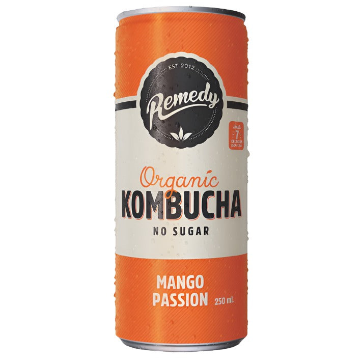 Remedy Kombucha Mango Passion 250ml 4pk