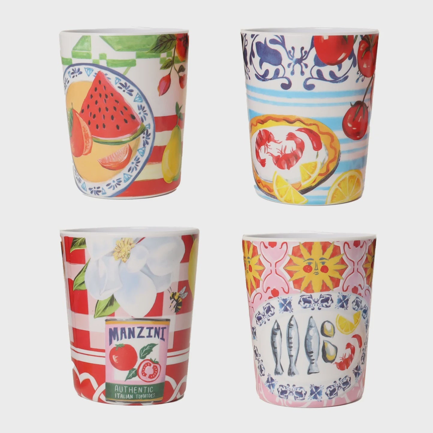 Cup Set/4 Italian Summer