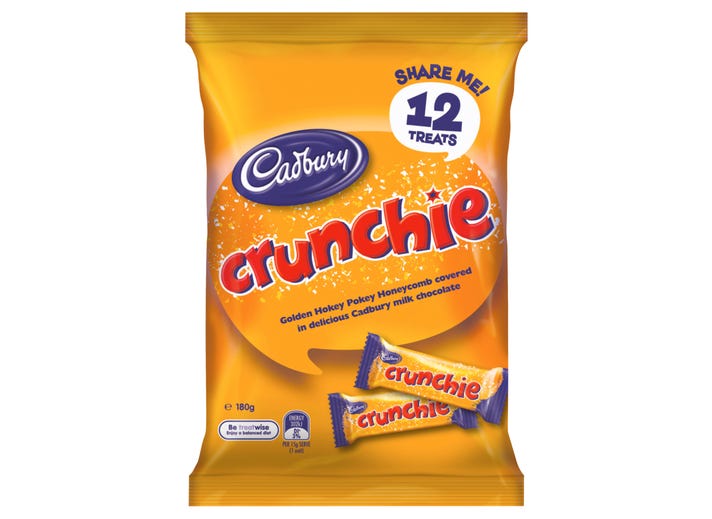 Cadbury Chocolate Crunchie Share Pack 180g