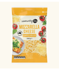 Community Co Shredded Mozzarella Cheese 250g