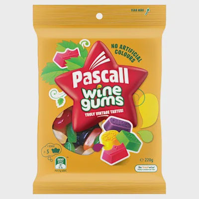 Pascall Wine Gums 220g