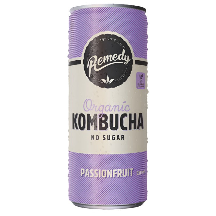 Remedy Kombucha Passionfruit 250ml 4pk