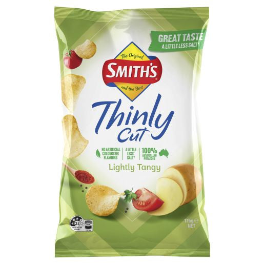 Smith's Thinly Cut Lightly Tangy 175g