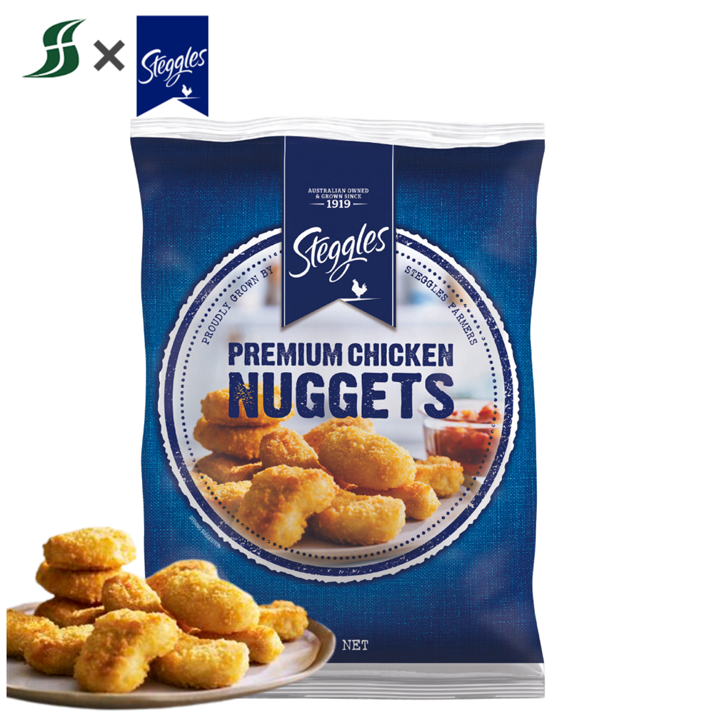 Steggles Chicken Nugget Premium Breast Crumbed 1kg