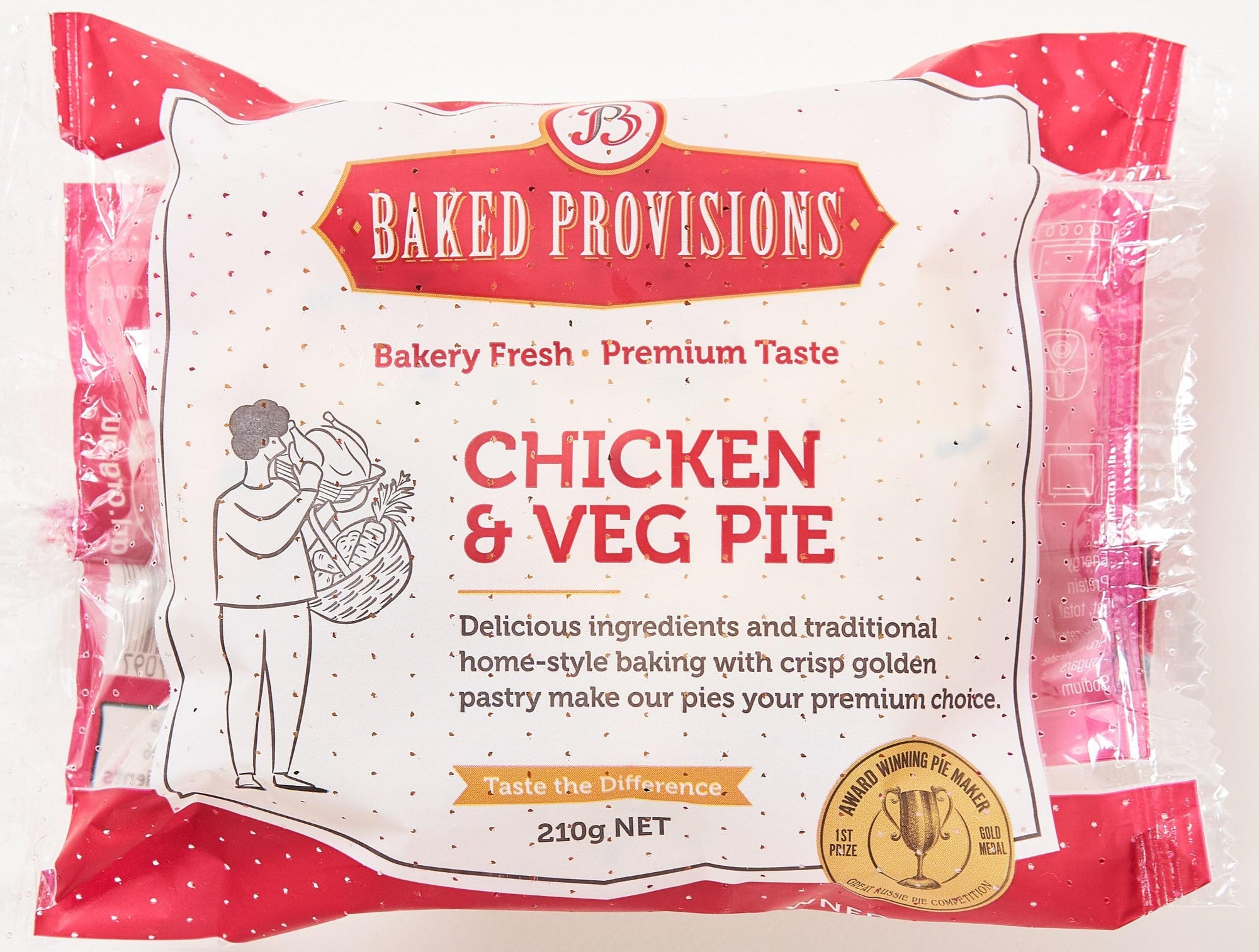 Baked Provisions Chicken & Vegetable Pie Perforated 210g