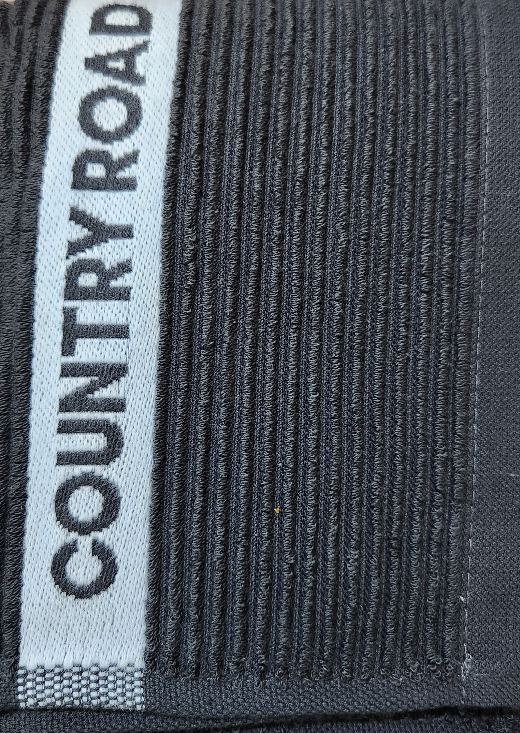 Country Road Cotton Tea Towel-CR Stripe- Charcoal Solid
