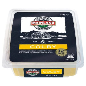 Mainland Colby Cheese Sliced 210g