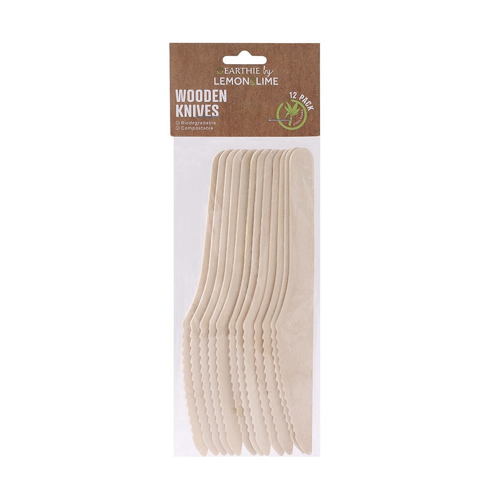 Lemon and Lime Eco Wooden Knives 12pk