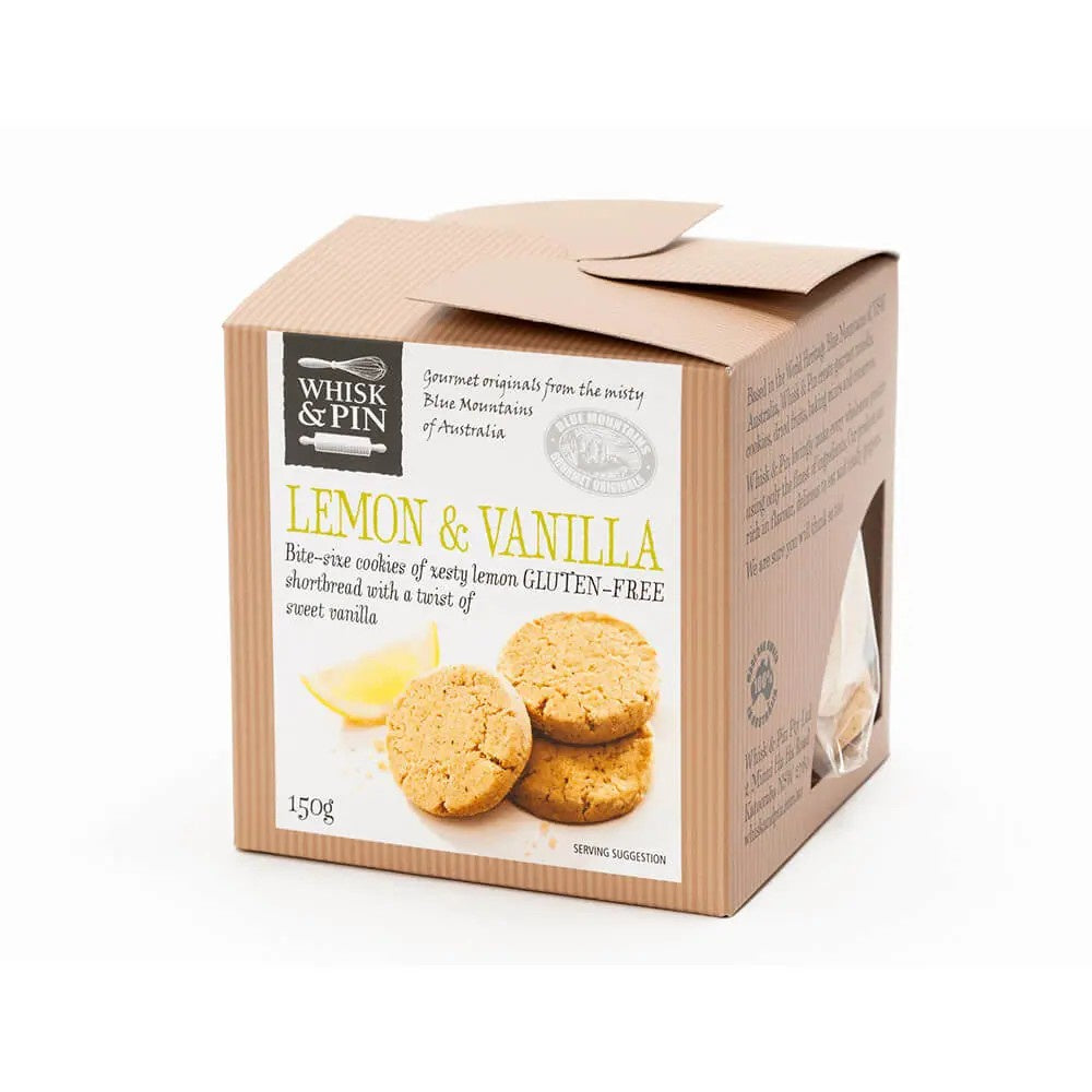 Whisk & Pin  Lemon & Vanilla Shortbread 150g