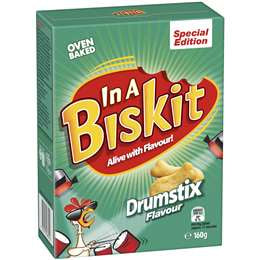 In a Biskit Drumstix Flavour Crackers 160g