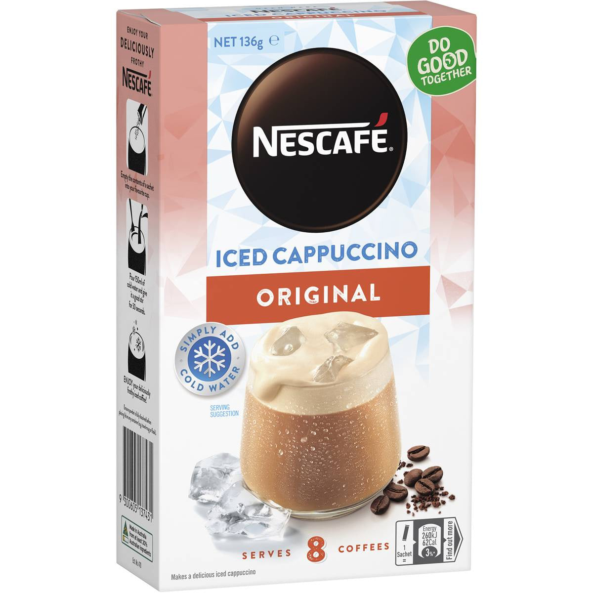 Nescafe Iced Coffee Cappuccino Sachets 8pk