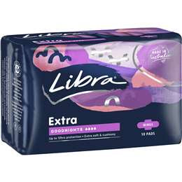 Libra Pads Extra Goodnights Wings 10pk