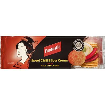 Fantastic Sweet Chilli And Sour Cream Rice Crackers 100g