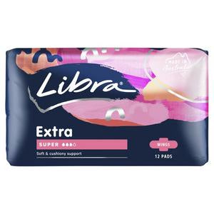 Libra Extra Super Wings Pads 12pk