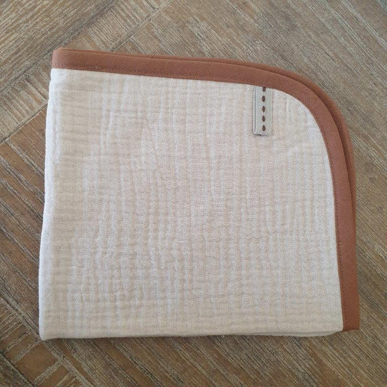 Burp Cloth Taupe & Tan