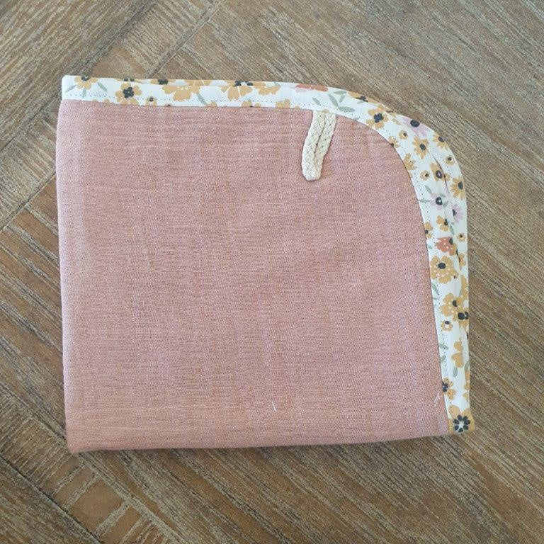 Burp Cloth Baby Pink Floral