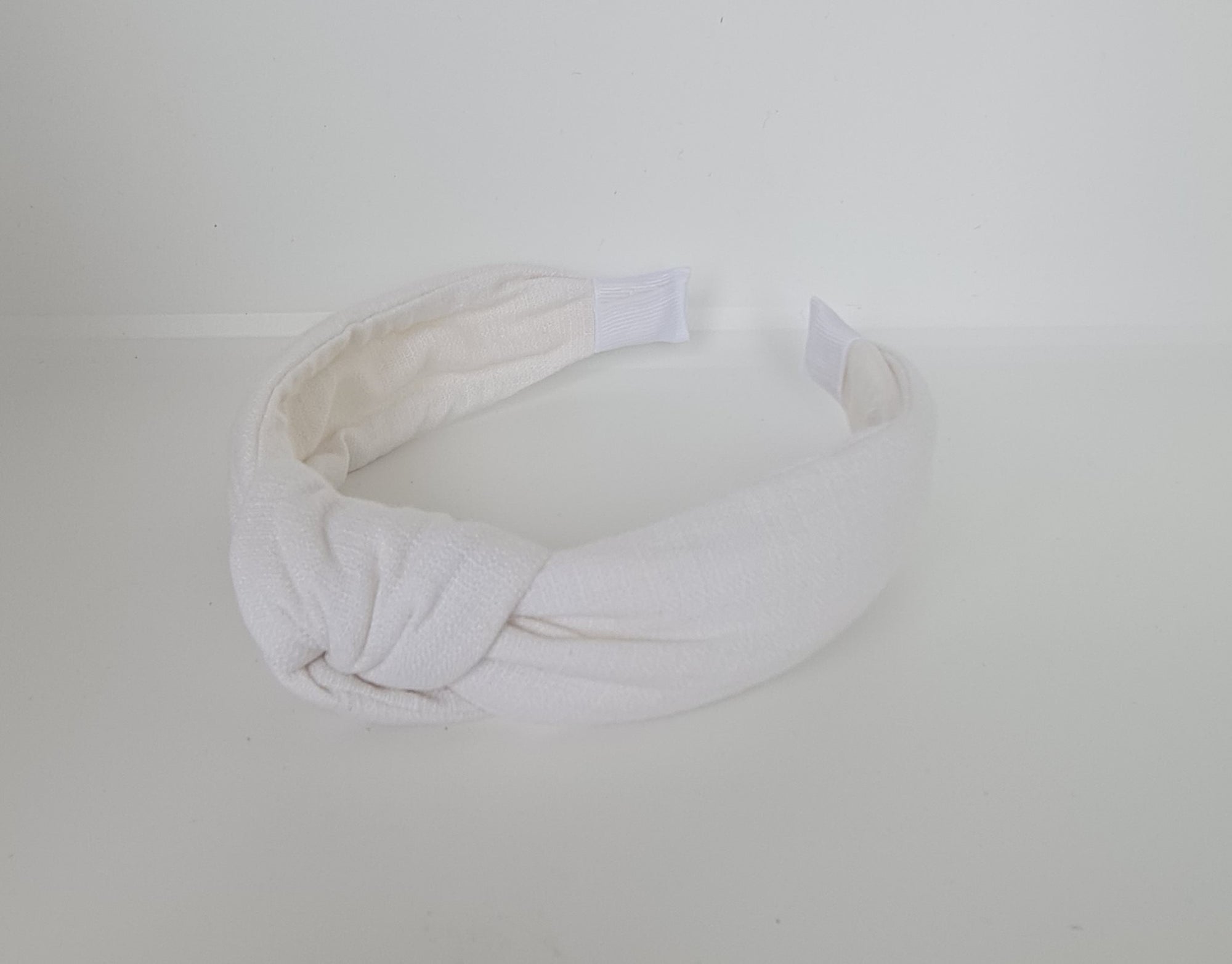 Linen Knot Headband White