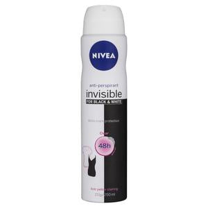 Nivea Invisible Black & White Clear Aerosol Deodorant 250ml