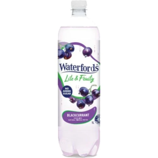Waterfords Blackcurrant Sparkling Mineral Water 1L