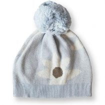 Daisy Dot Beanie Dusty Sky