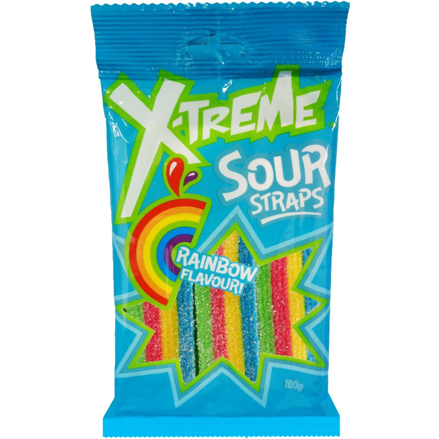 X-treme Sour Straps Rainbow 160g