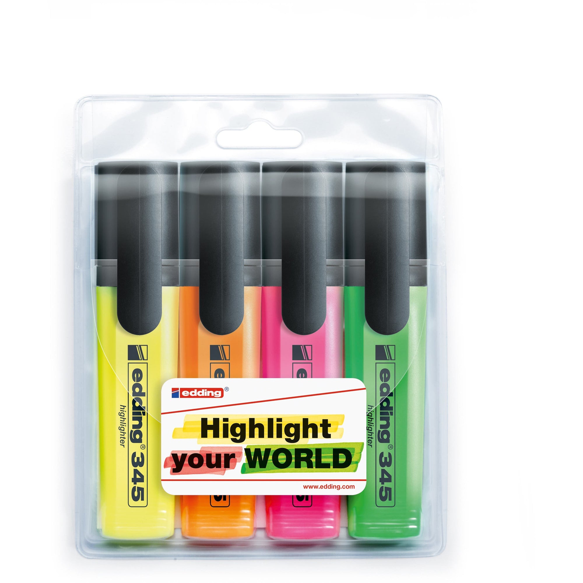 Edding 345 Highlighter Wallet 4pk