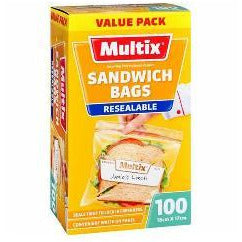 Multix Resealable Sandwich Bag 100pk