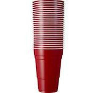 Red Plastic Cups 500ml 12pk