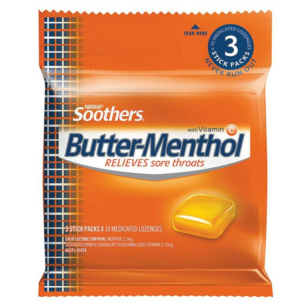 Nestle Butter Menthol Lozenges 3pk