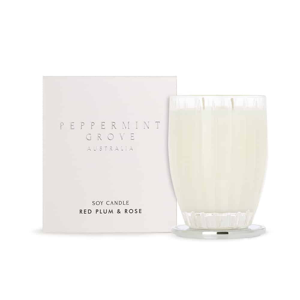 Peppermint Grove Candle Red Plum & Rose 370g