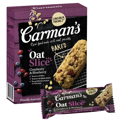 Carman's Oat Slice Cranberry & Blueberry 5pk