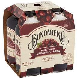 Bundaberg Burgundee Creaming Soda 375ml 4pk