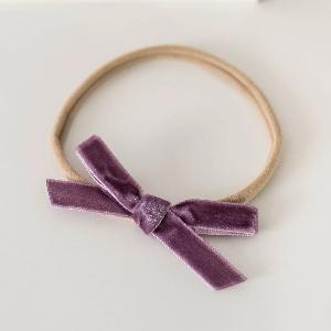 Grape Velvet Bow