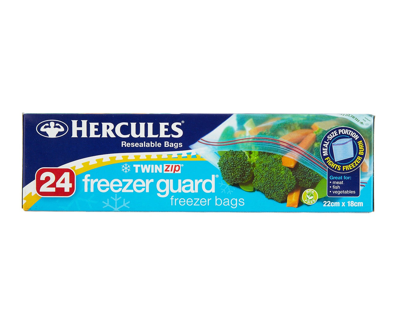 Hercules Resealable Bags Small 22cmx18cm 24pk