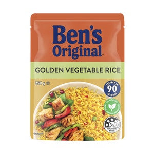 Ben's Original Golden Vegetable Microwave Rice Pouch 250g