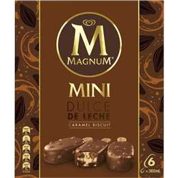 Streets Magnum Mini Ice Cream Dulce De Leche 6pk